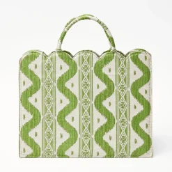 Mrs. Alice Tote Bag (Green Ikat)