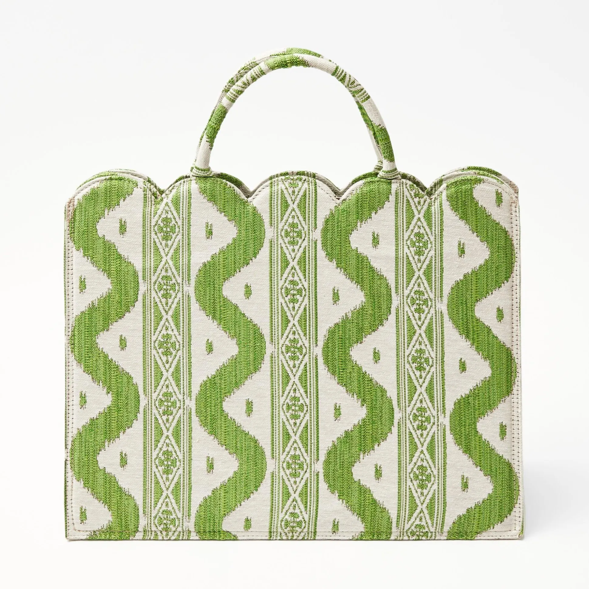 Mrs. Alice Tote Bag (Green Ikat)