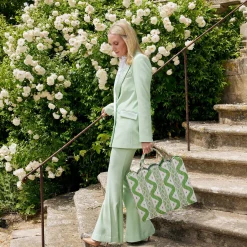 Mrs. Alice Tote Bag (Green Ikat)