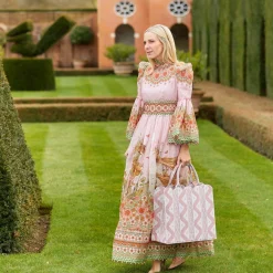 Mrs. Alice Tote Bag (Pink Ikat)