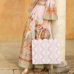 Mrs. Alice Tote Bag (Pink Ikat)