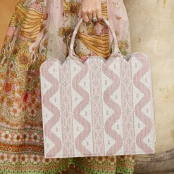 Mrs. Alice Tote Bag (Pink Ikat)