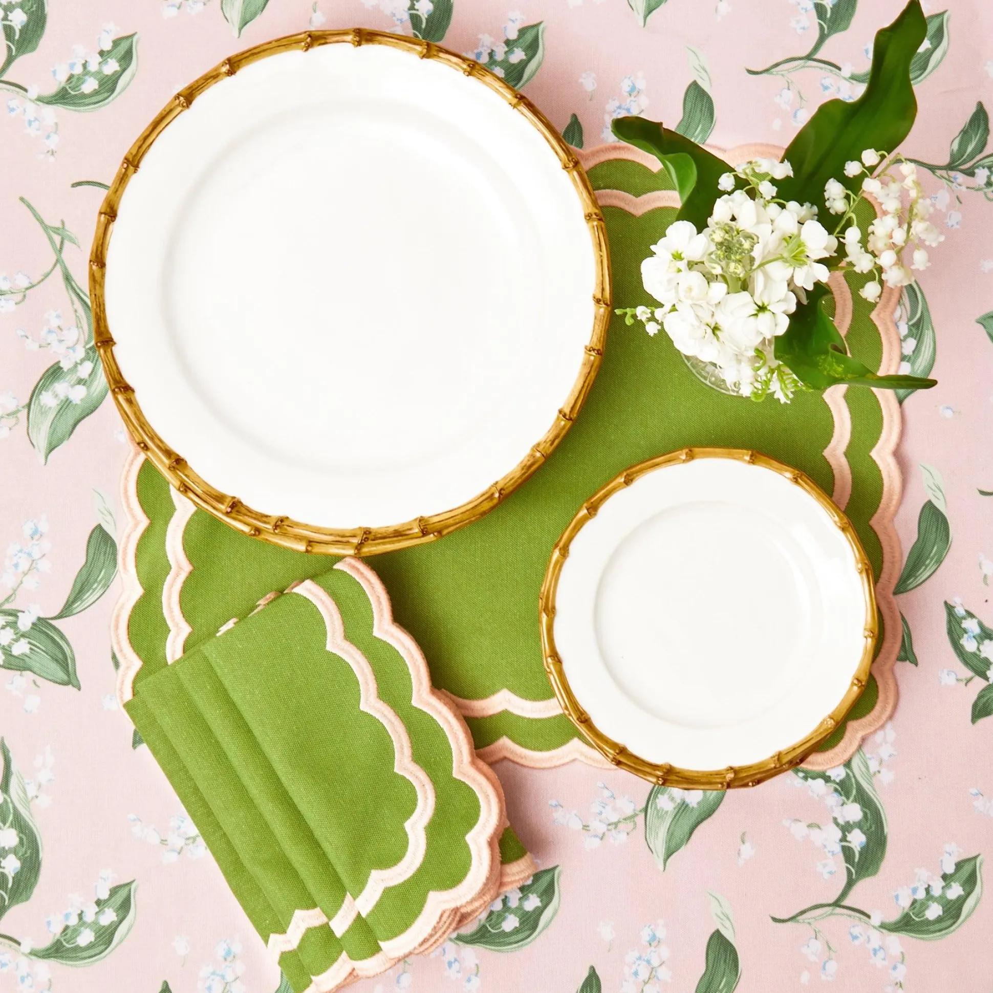 Nancy Bamboo Dinner & Starter Plates (Set Of 8)