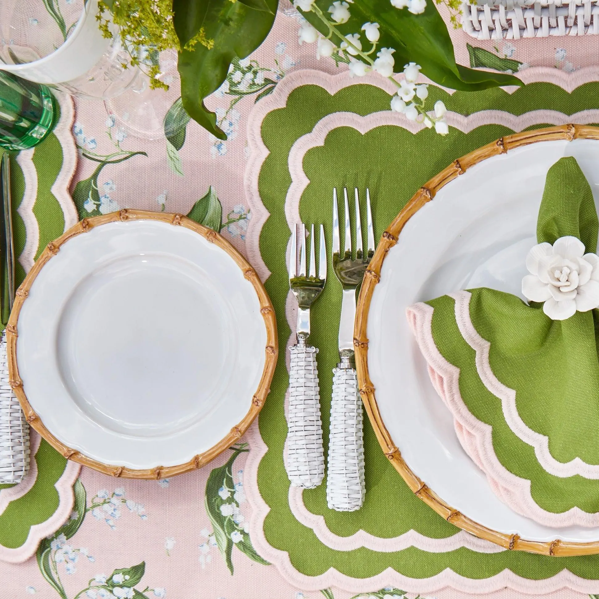 Nancy Bamboo Dinner & Starter Plates (Set Of 8)