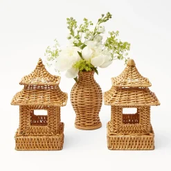 Natural Rattan Pagoda Decoration Set
