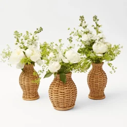 Natural Rattan Vase (Set Of 3)