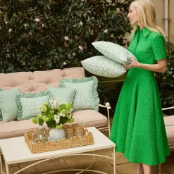 Natural Scalloped Rattan Tray