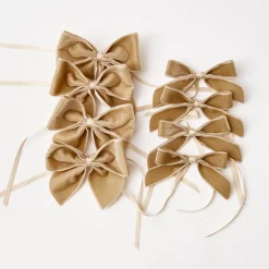 Oat Velvet Napkin Bows (Set Of 4)
