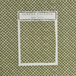 Olive Green Lotus Flower Fabric