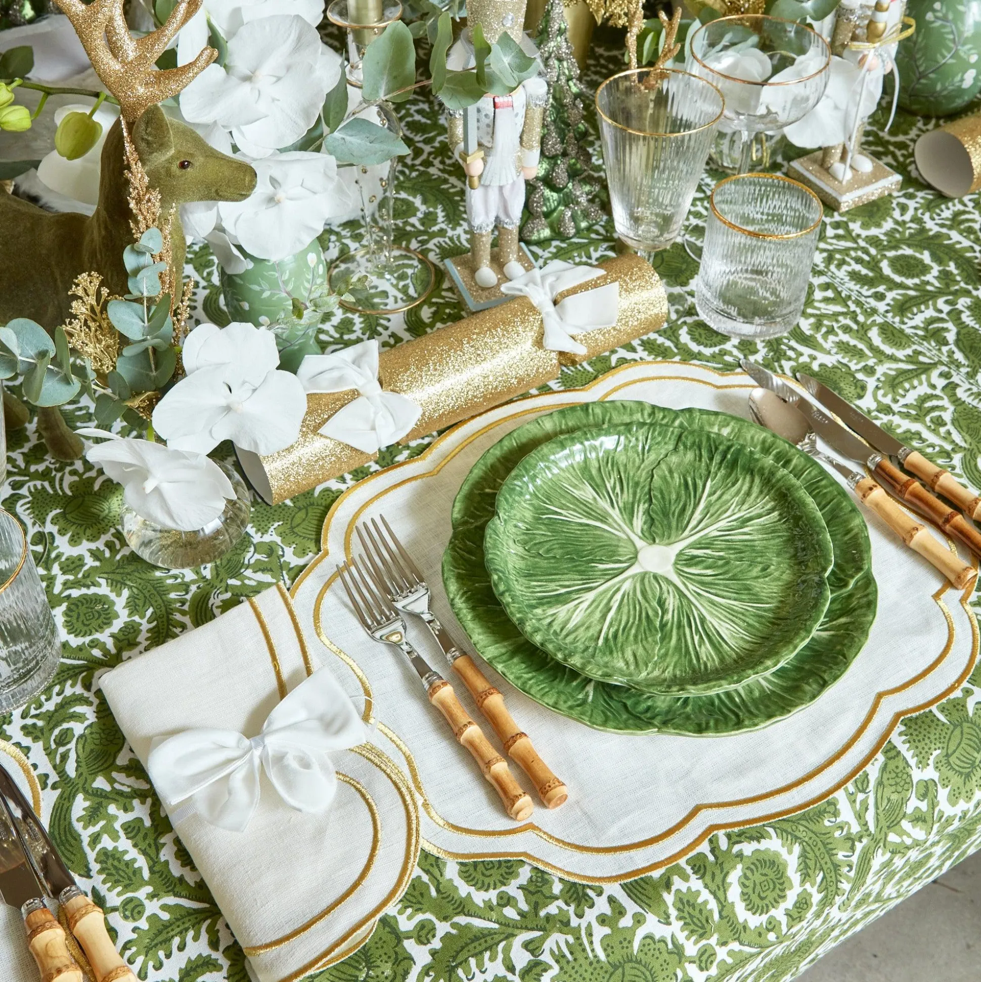 Olive Pheasant Tablecloth
