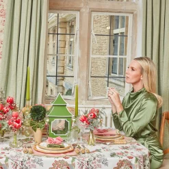 Olive Rim Swirl Glassware Set