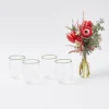 Olive Rim Swirl Water Glass (Set Of 4)