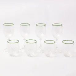 Olive Rim Swirl Water Glass (Set Of 4)