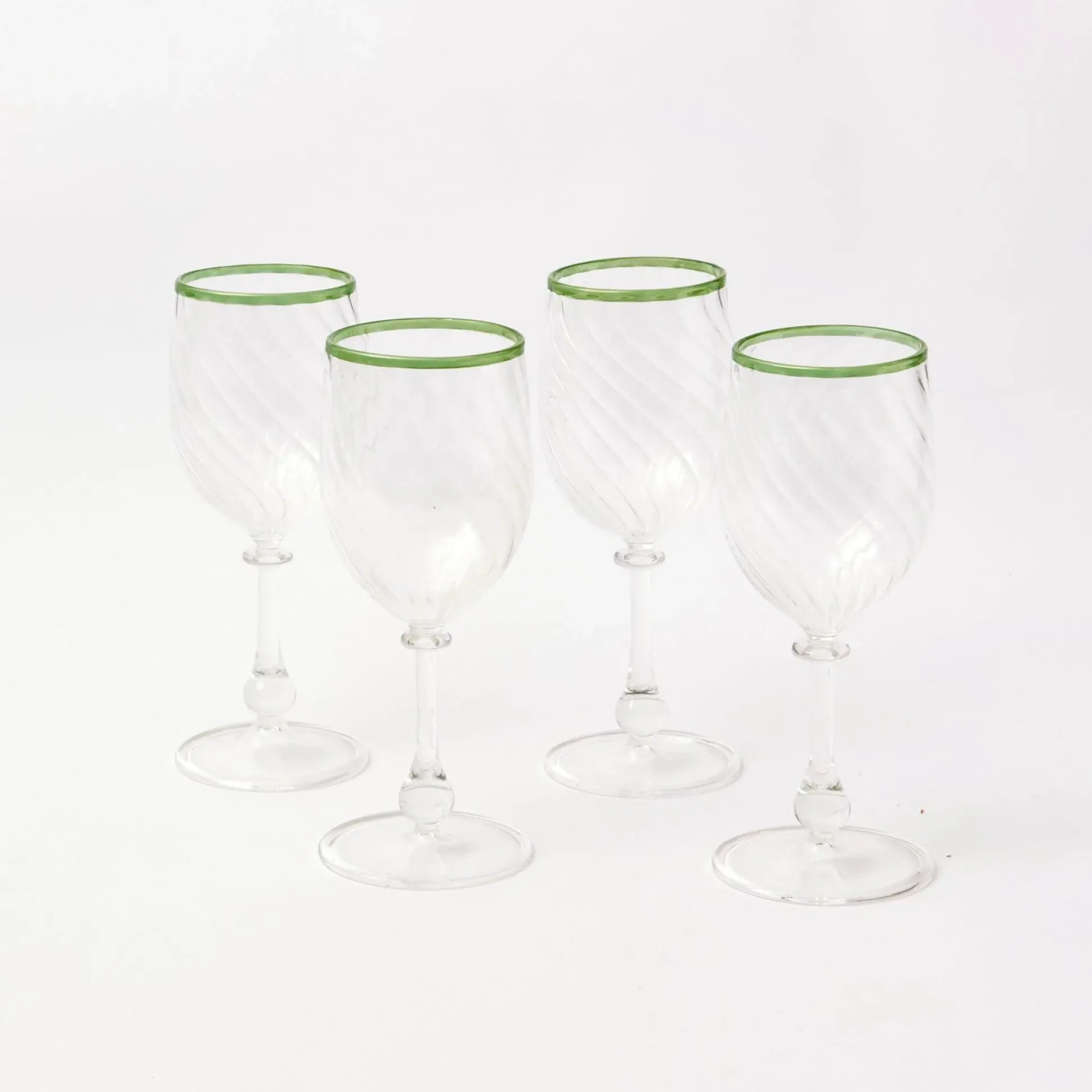 Olive Rim Swirl Wine Glasses (Set Of 4)