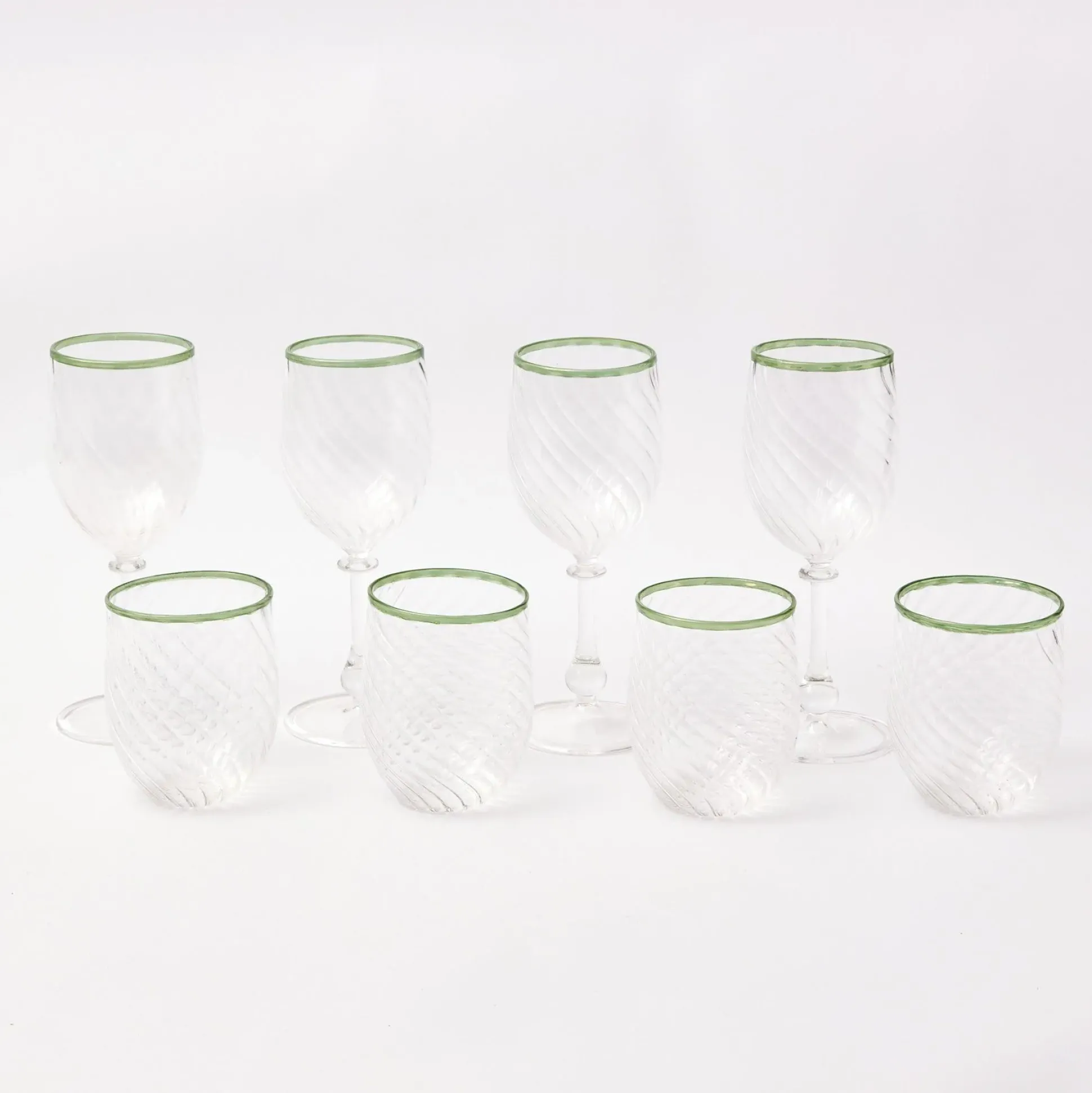 Olive Rim Swirl Wine Glasses (Set Of 4)