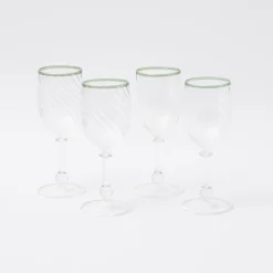 Olive Rim Swirl Wine Glasses (Set Of 4)