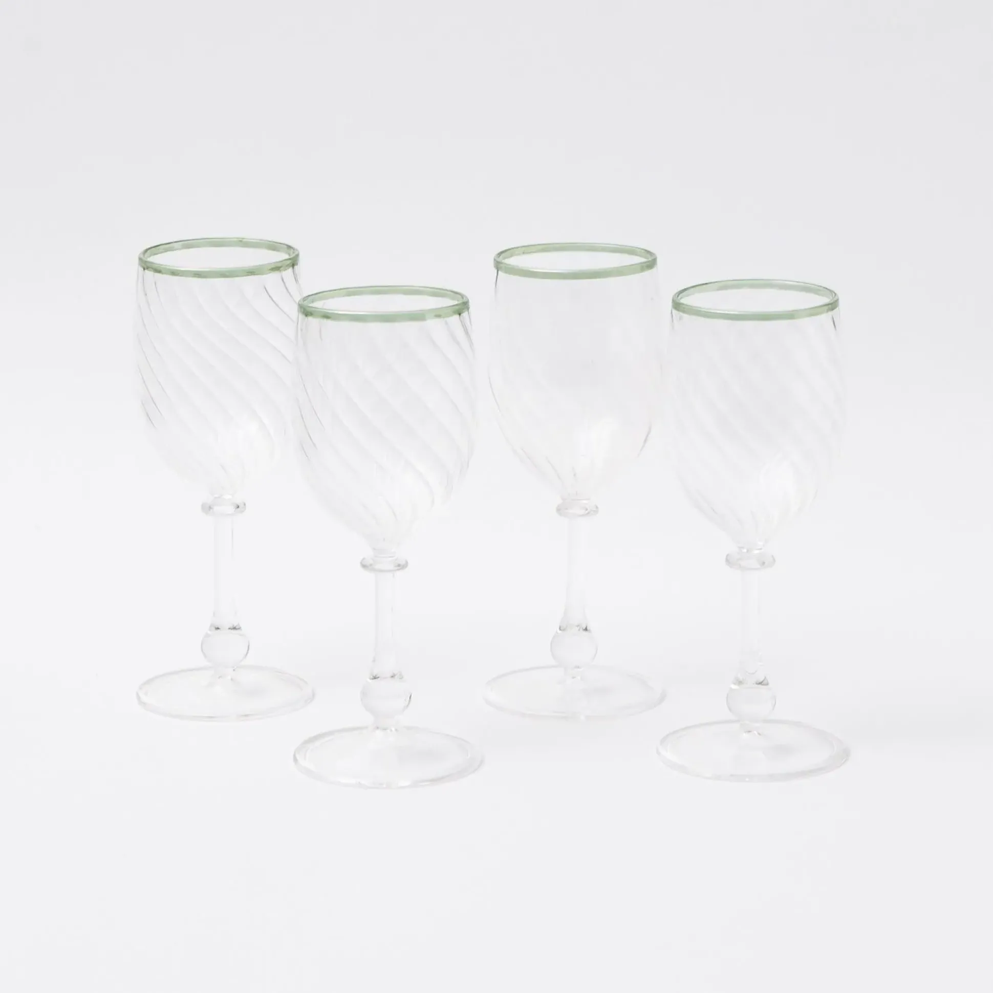 Olive Rim Swirl Wine Glasses (Set Of 4)