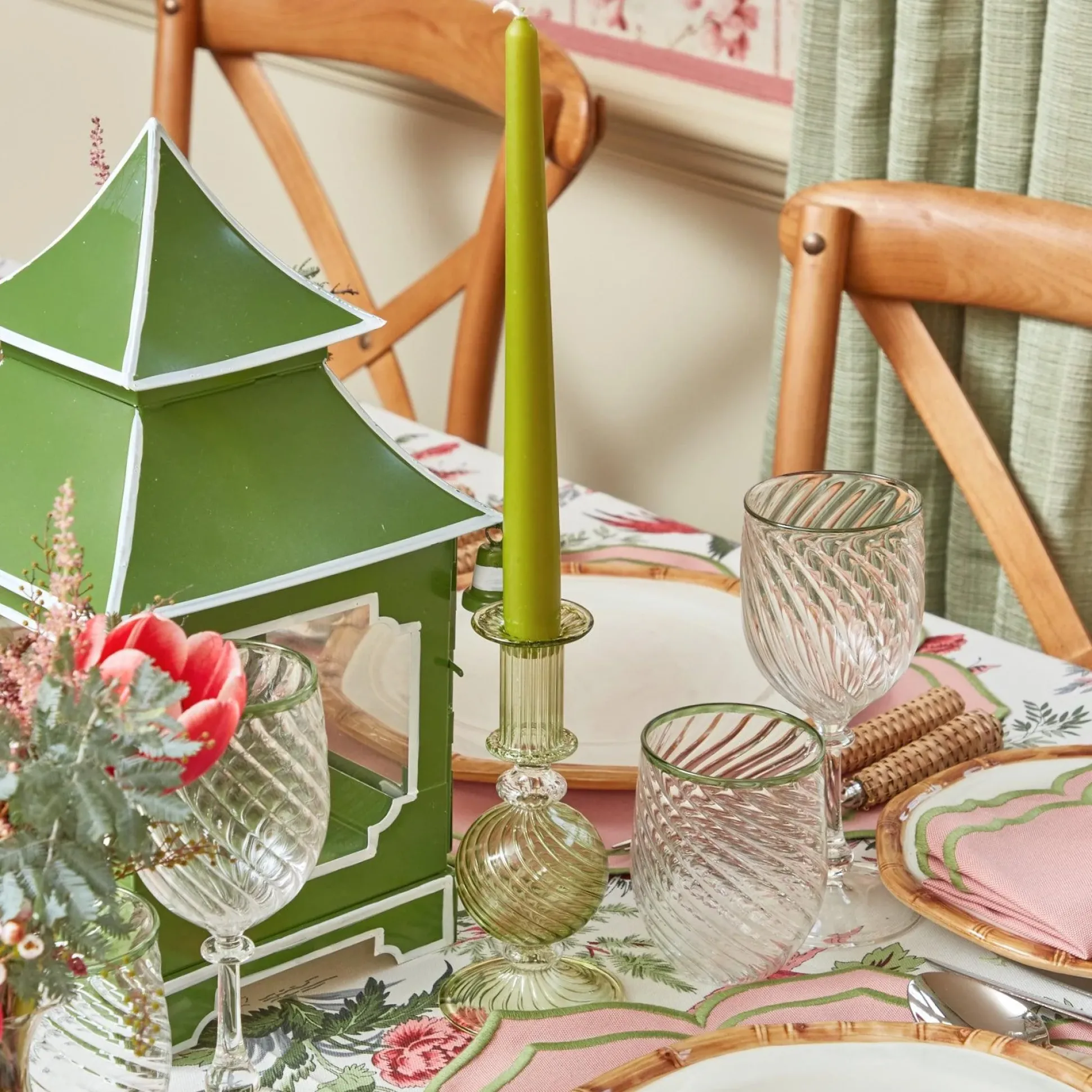 Olive Rim Swirl Wine Glasses (Set Of 4)