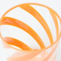Orange Swirl Outdoor Glasses (Set Of 6)