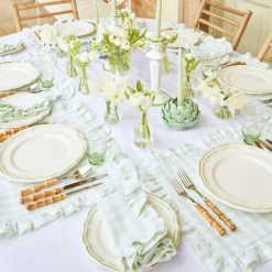 Pale Green Artichoke Candle Holder (Pair)