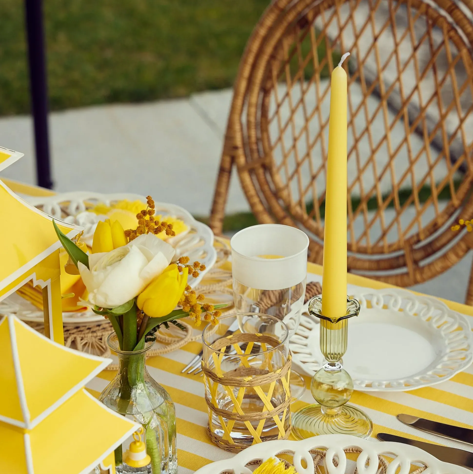 Pastel Yellow Candles (Set Of 8)