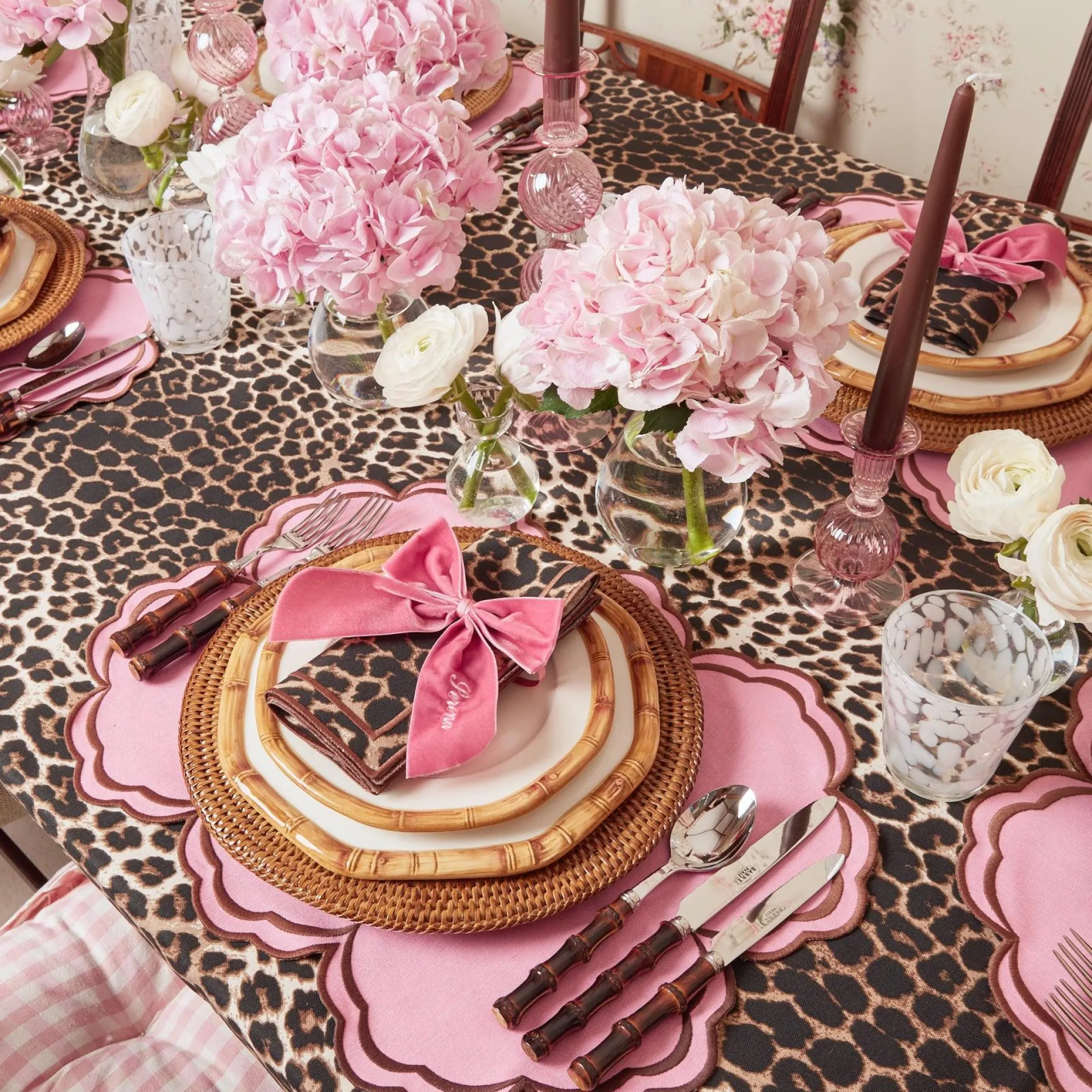 Personalised Dusty Pink Napkin Bow