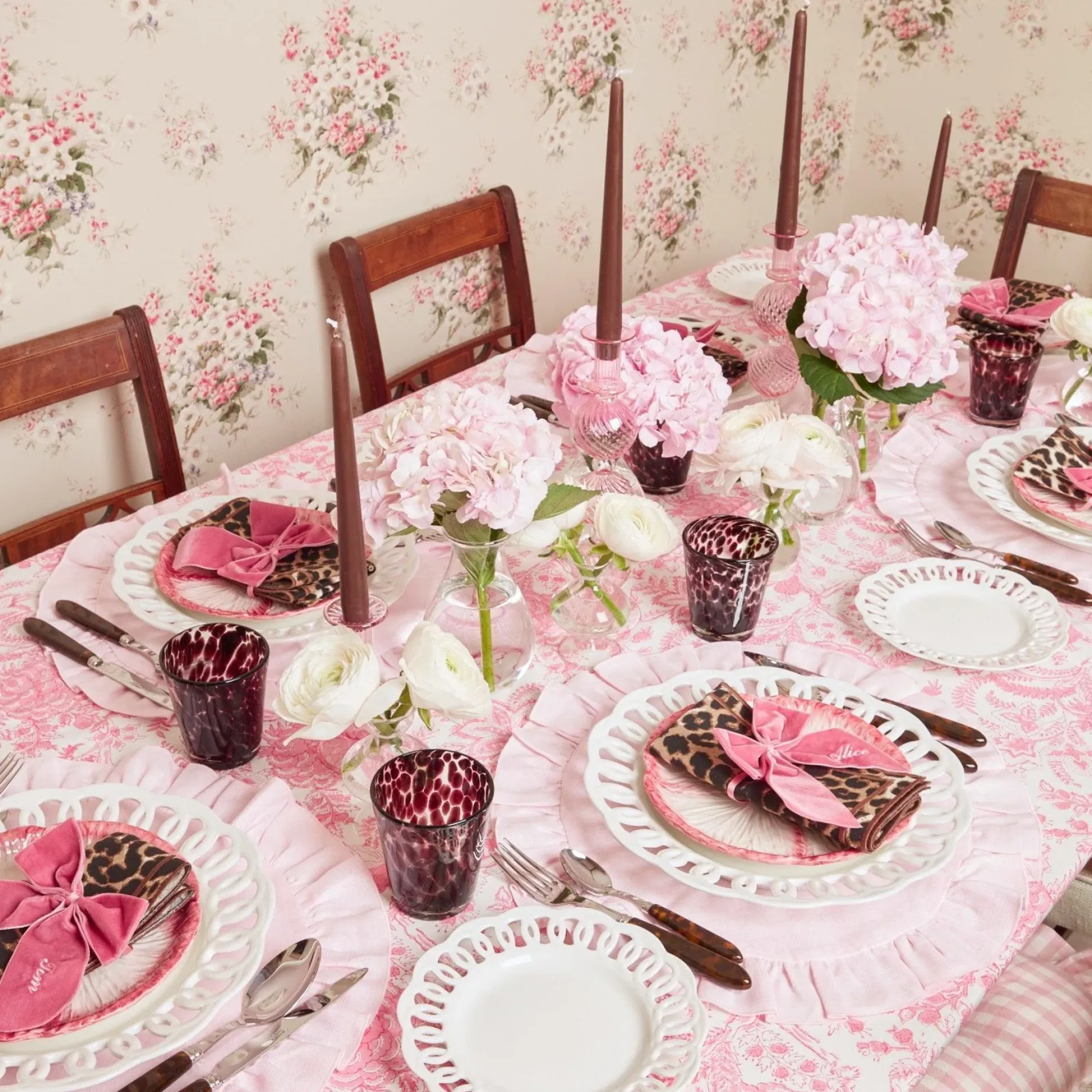 Personalised Dusty Pink Napkin Bow