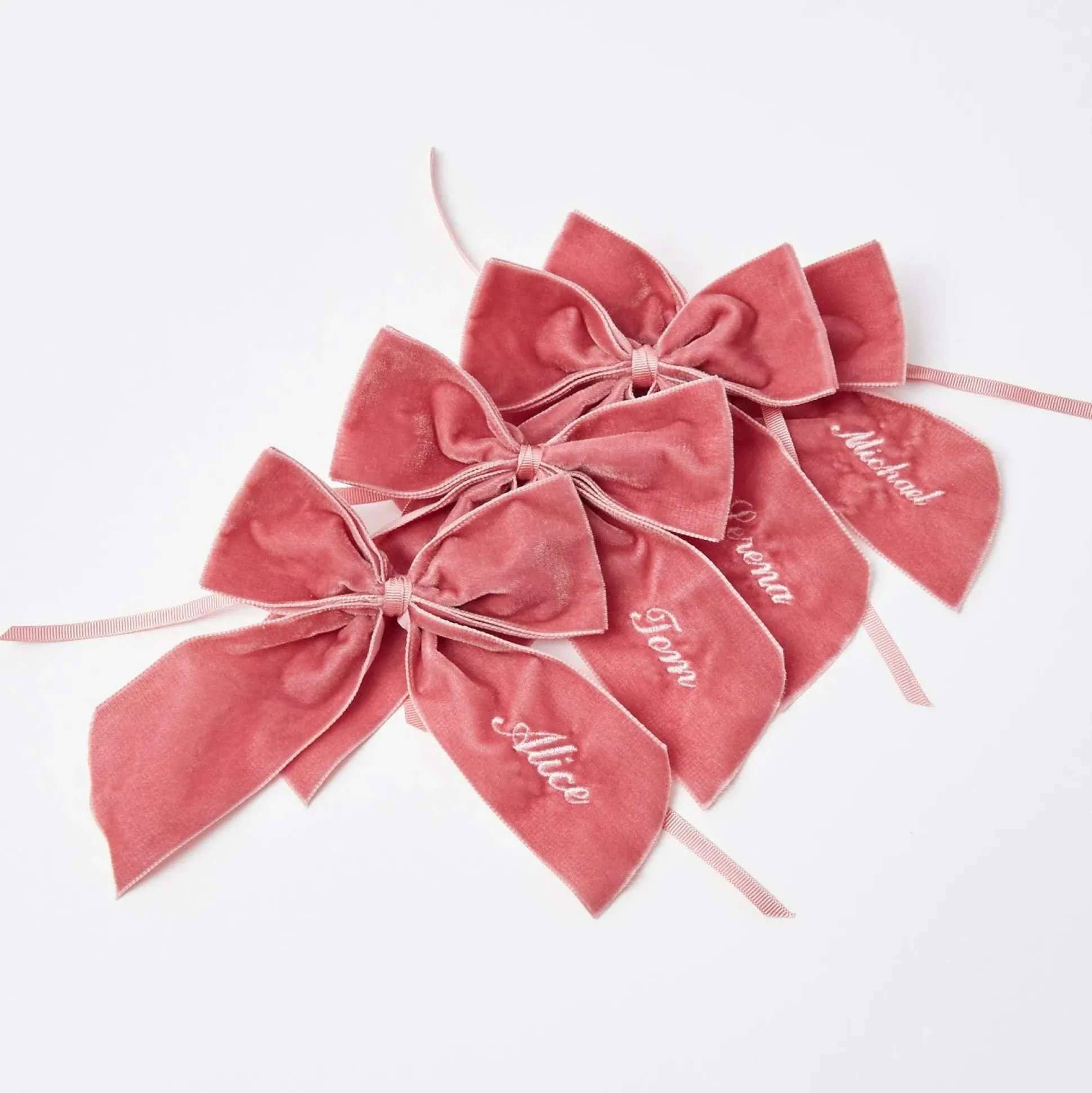 Personalised Dusty Pink Napkin Bow