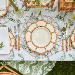 Petal Bamboo Ceramic Dinner Plate