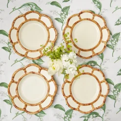 Petal Bamboo Ceramic Dinner Plate