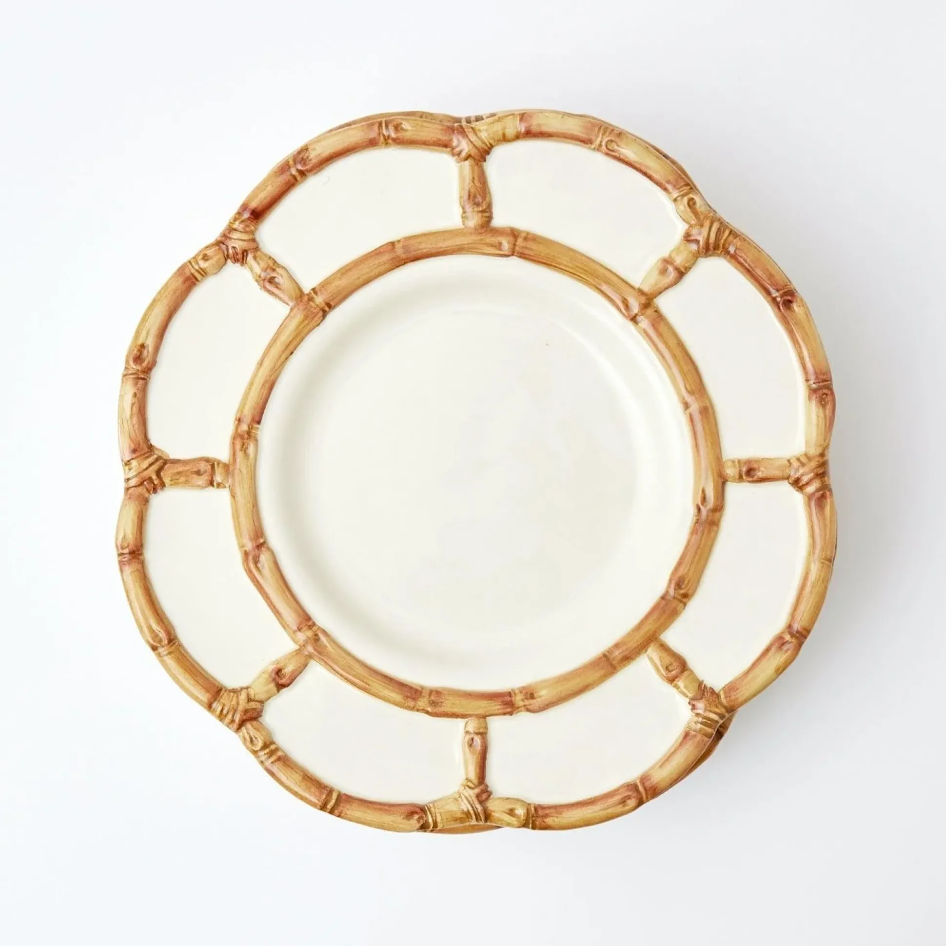 Petal Bamboo Ceramic Dinner & Starter Plates (Set Of 8)