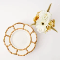 Petal Bamboo Ceramic Dinner Plate
