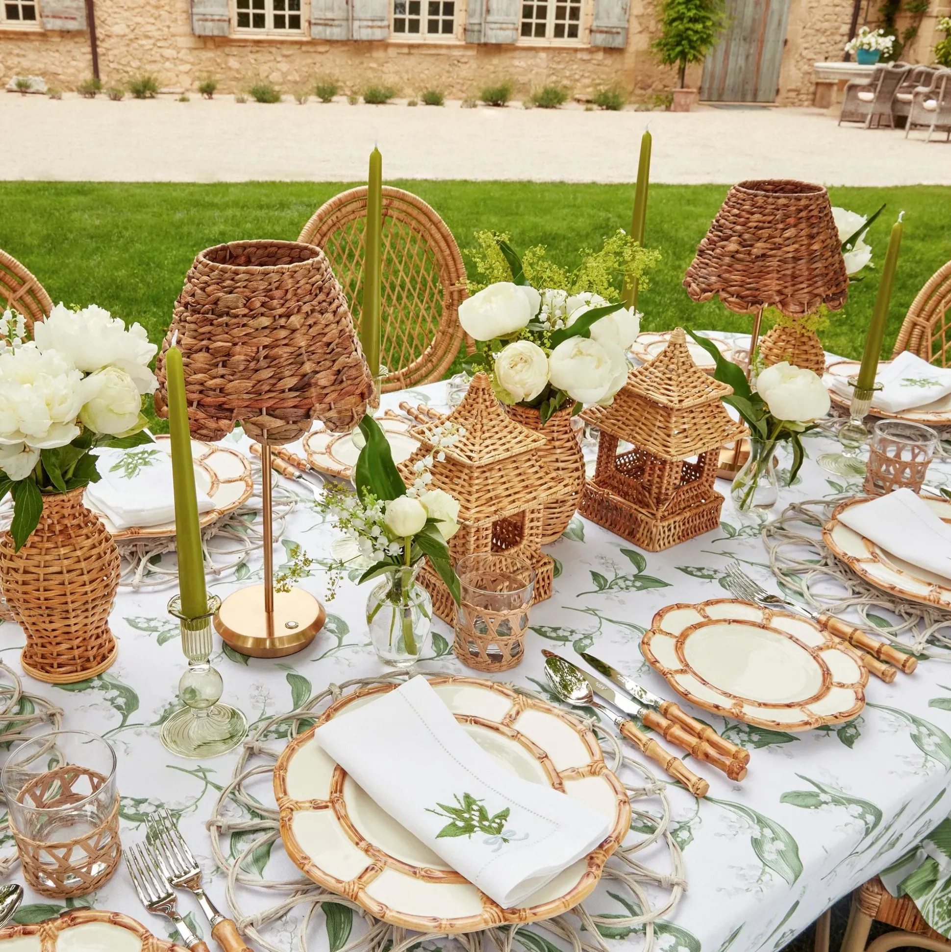 Petal Bamboo Ceramic Dinner Plate (Set Of 4)