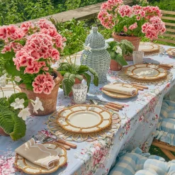 Petal Bamboo Ceramic Dinner Plate (Set Of 4)