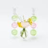 Pink & Green Camille Candle Holder (Pair)