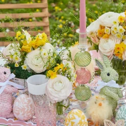 Pink & Green Camille Candle Set (Green Candles)