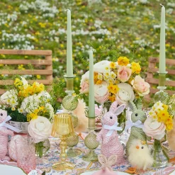 Pink & Green Camille Candle Set (Green Candles)