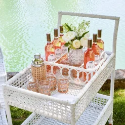 Pink & Green Pagoda Cocktail Napkins (Set Of 4)