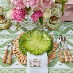 Pink & Green Pagoda Napkins (Set Of 4)