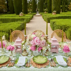 Pink & Green Pagoda Napkins (Set Of 4)