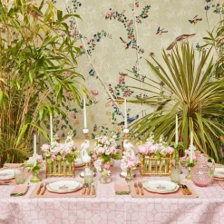 Pink & Green Pagoda Starter Plate (Set Of 4)