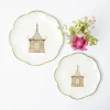 Pink & Green Pagoda Starter Plate