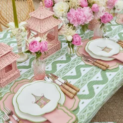 Pink & Green Pagoda Starter Plate