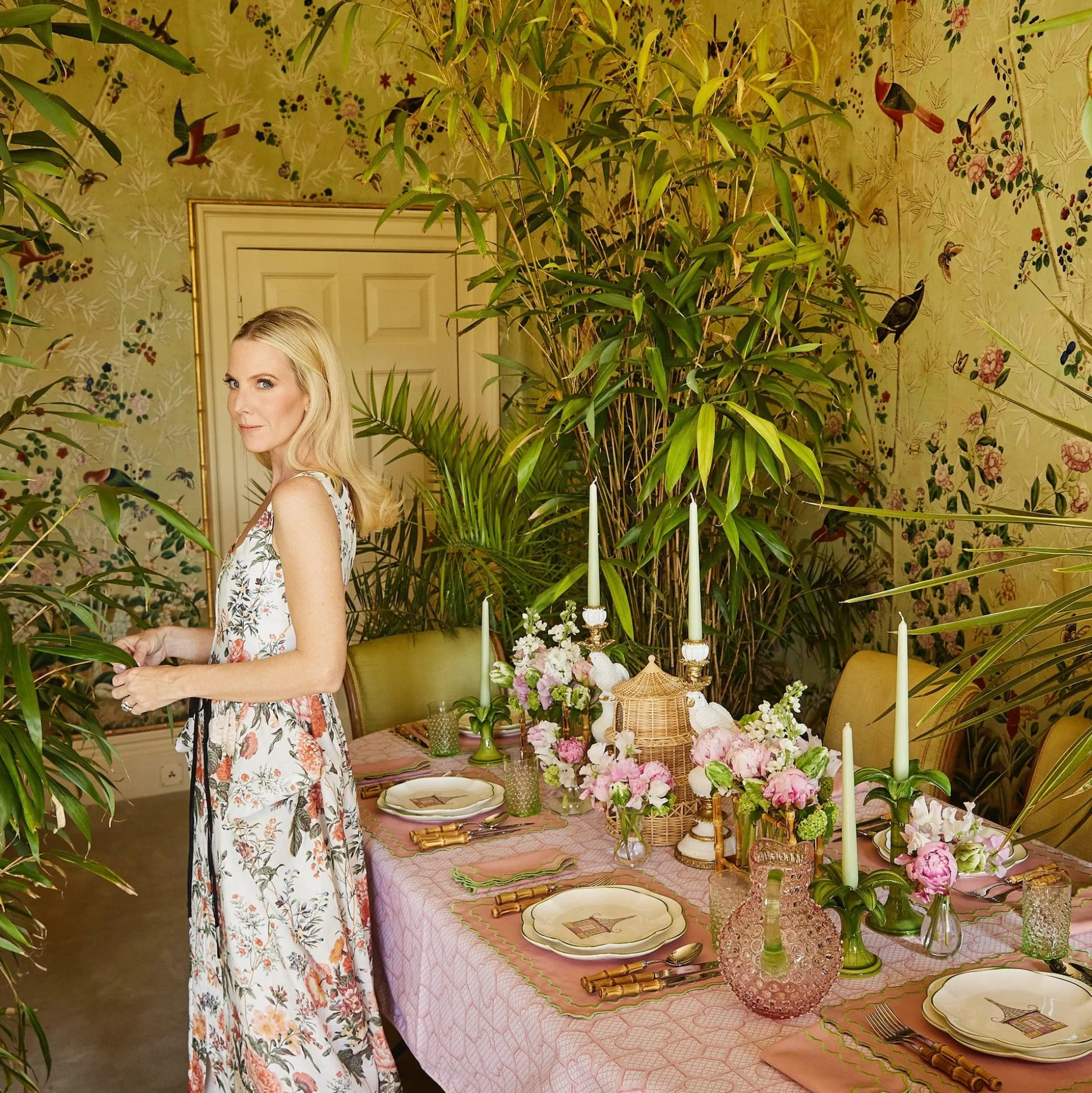 Pink & Green Pagoda Starter Plate