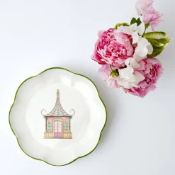 Pink & Green Pagoda Starter Plate
