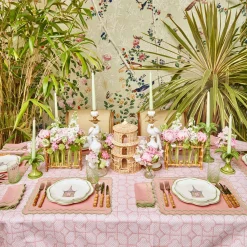 Pink & Green Pagoda Starter Plate