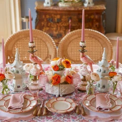 Pink Applique Placemats & Napkins (Set Of 4)