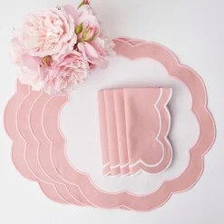 Pink Applique Placemats & Napkins (Set Of 4)