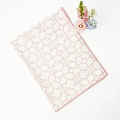 Pink Bamboo, Water Hyacinth & Pink Fringe Linen Set