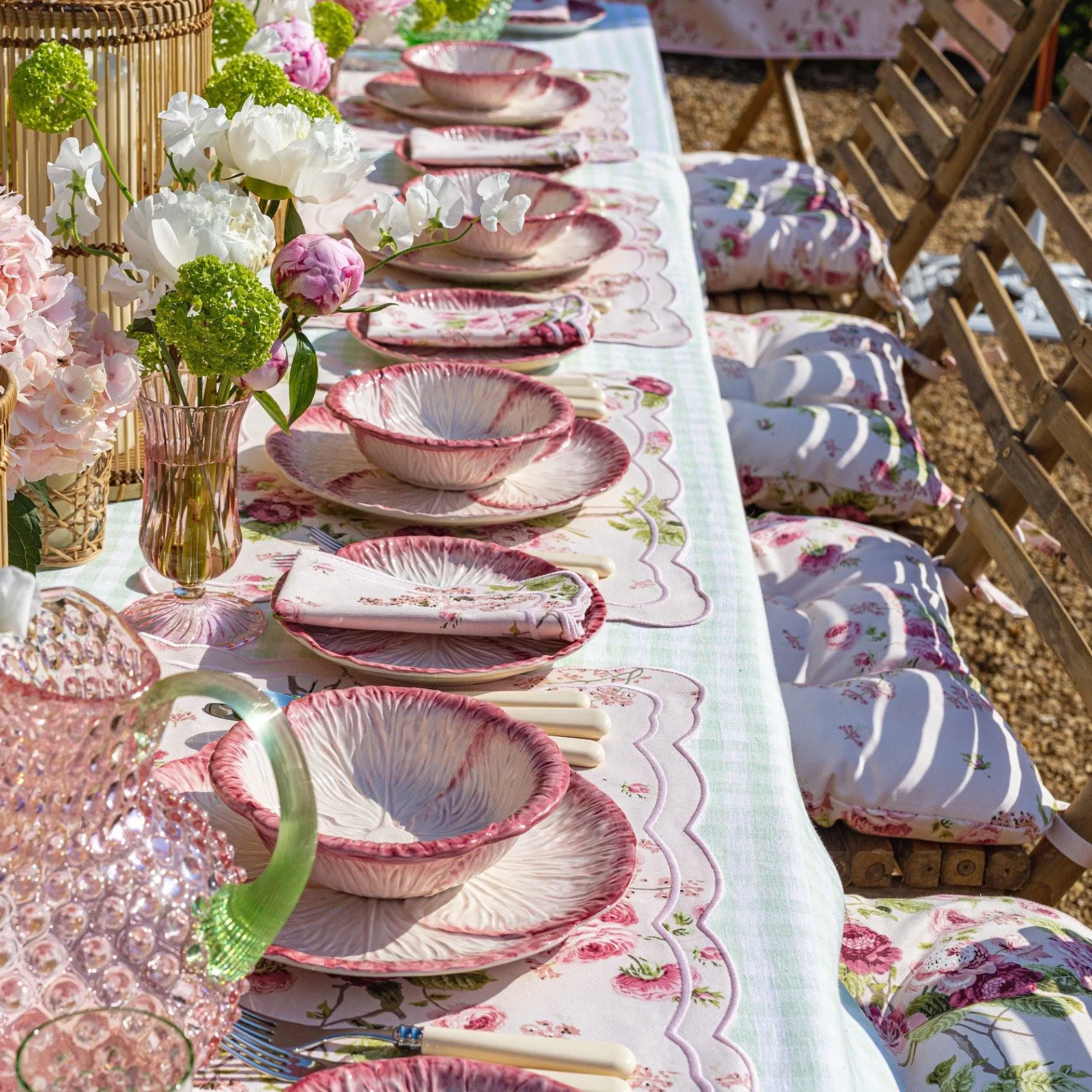 Pink Capri Lettuce Dinner Plate